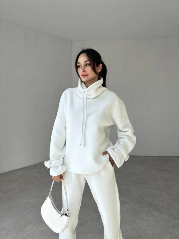 Ladies' 100% Cotton Tracksuit (Hoodie + Pants)