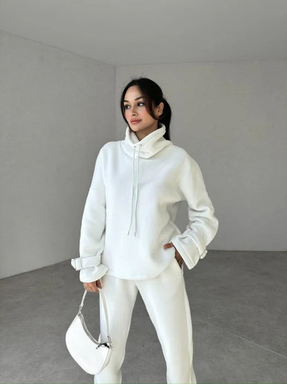 Ladies' 100% Cotton Tracksuit (Hoodie + Pants)