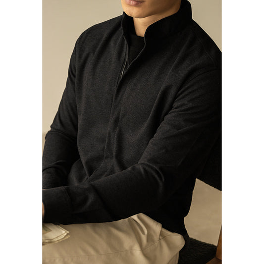 Woolen zipper long-sleeved shirt - MATCHING MASTER