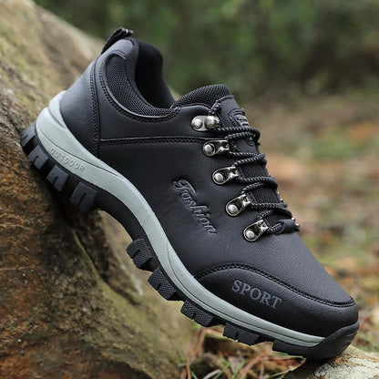 Men's Hiking Shoes Leather Outdoor Shoes Wear-resistant Men Trekking Walking Hunting Sneakers