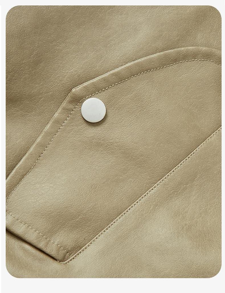 [Branded stock clearance] Autumn and winter cotton retro leather flight jacket for men