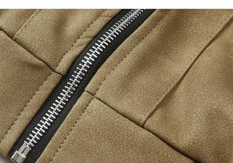 [Branded stock clearance] Autumn and winter cotton retro leather flight jacket for men