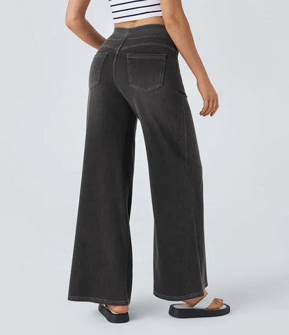 SUPER STRETCH WIDE LEG HIGH WAIST JEANS (Get two for a bigger discount)