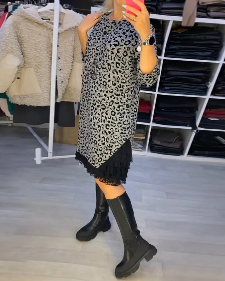 Slimming leopard print dress