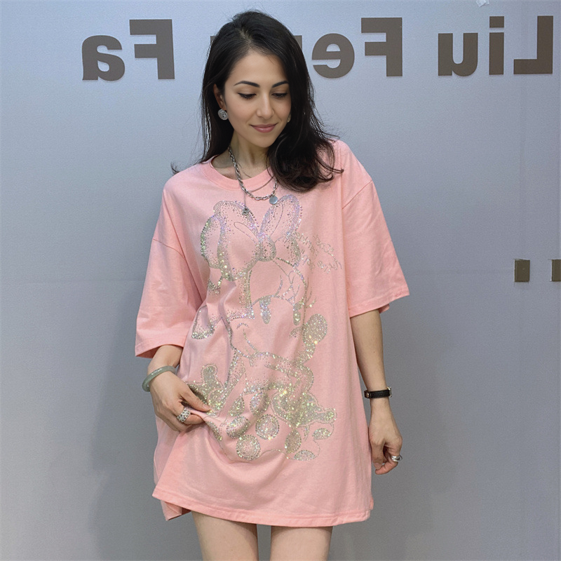 Rhinestone Minnie Oversized T-Shirt - MATCHING MASTER