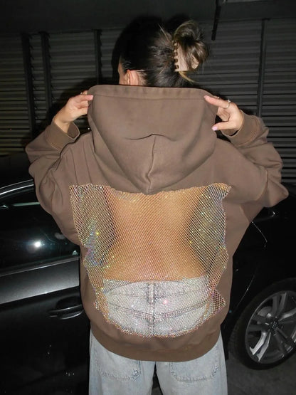 Crystal Mesh Hoodie Backstage