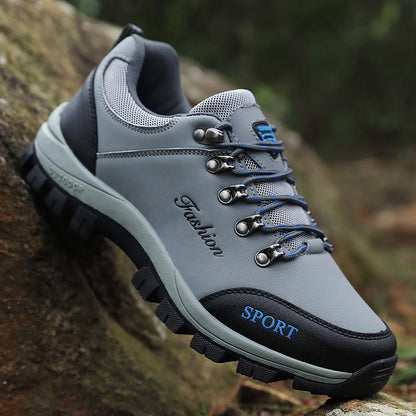 Men's Hiking Shoes Leather Outdoor Shoes Wear-resistant Men Trekking Walking Hunting Sneakers
