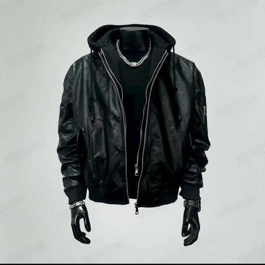 Waxed vintage leather flight jacket - MATCHING MASTER