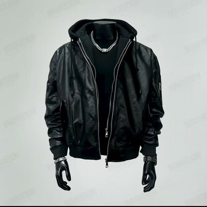 Waxed vintage leather flight jacket - MATCHING MASTER