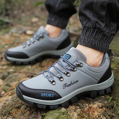 Men's Hiking Shoes Leather Outdoor Shoes Wear-resistant Men Trekking Walking Hunting Sneakers