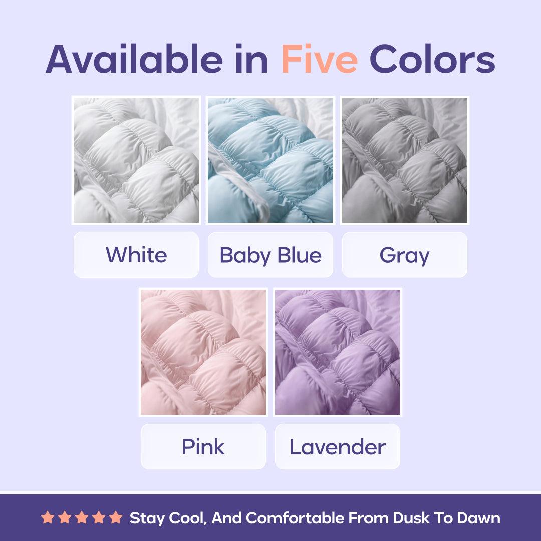 Puff Pillow 1-Pack - Cloud-Like Quilted Sleep Cushion with Supportive Comfort for Side, Back & Stomach Sleepers