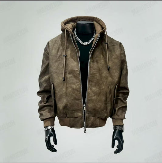 Waxed vintage leather flight jacket - MATCHING MASTER