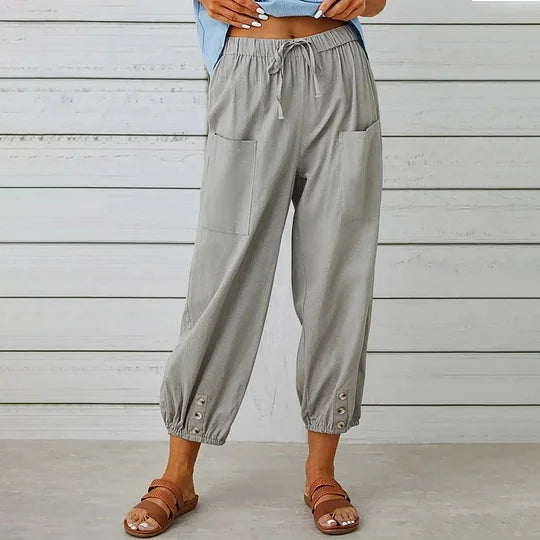 2026 New Cotton and Linen Summer Pants for Women Nine Minute Pants - MATCHING MASTER