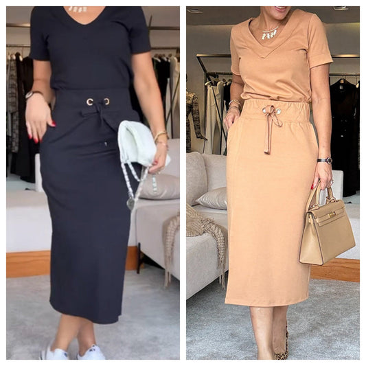 🌸Summer Sale🌸Women's V-Neck Tops and Skirts