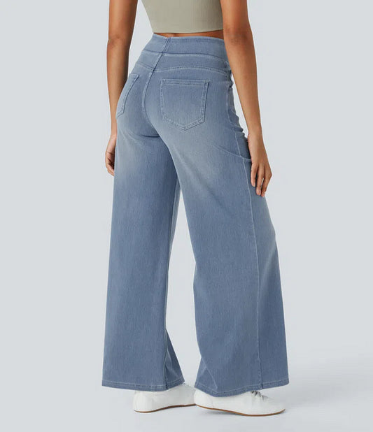SUPER STRETCH WIDE LEG HIGH WAIST JEANS (Get two for a bigger discount)