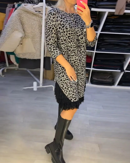 Slimming leopard print dress