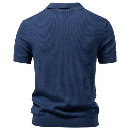 AIOPESON Knitted Short Sleeve Polo PSD8038 - BundleWear