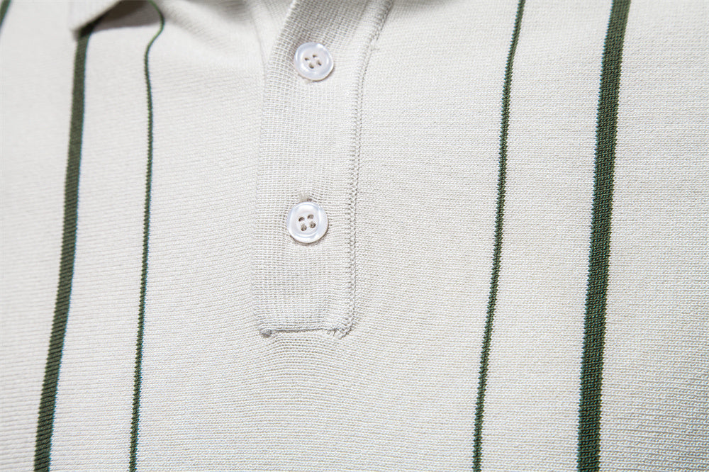 AIOPESON Knitted Short Sleeve Polo PSD8039 - BundleWear