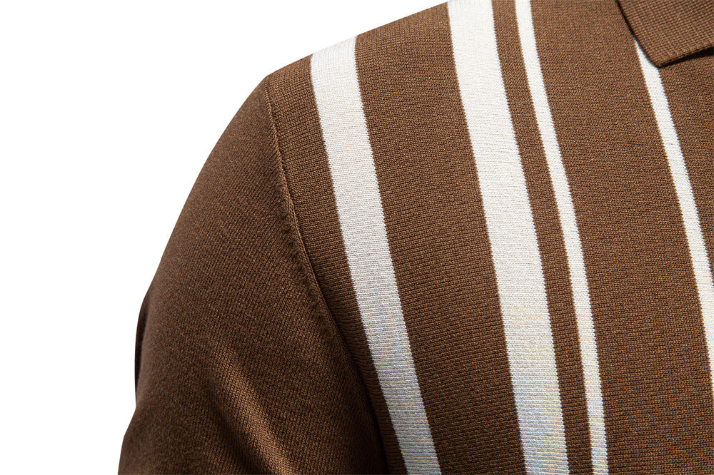 AIOPESON Knitted Short Sleeve Polo PSD8039 - BundleWear