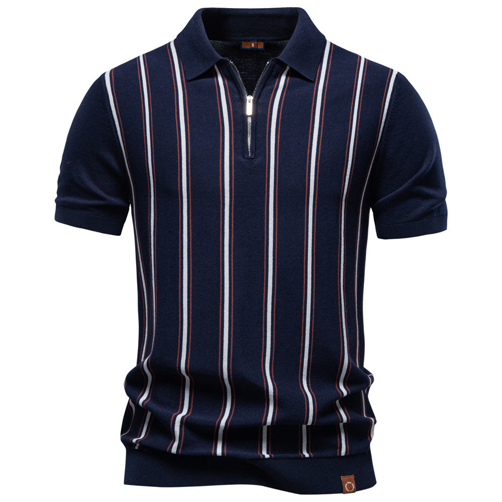 AIOPESON Knitted Short Sleeve Polo PSD8040 - BundleWear