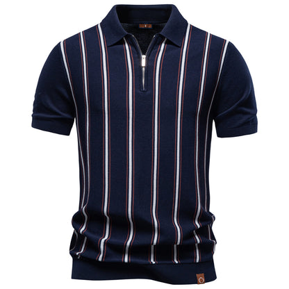 AIOPESON Knitted Short Sleeve Polo PSD8040 - BundleWear