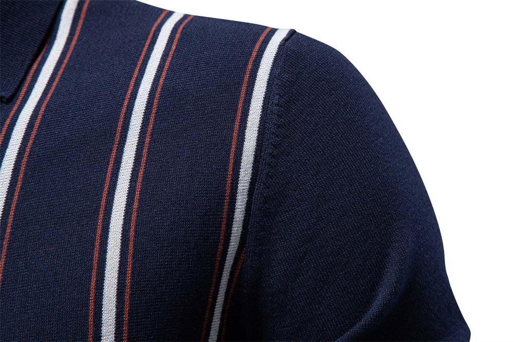 AIOPESON Knitted Short Sleeve Polo PSD8040 - BundleWear