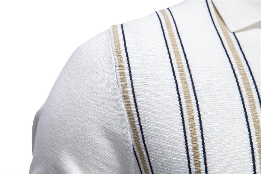 AIOPESON Knitted Short Sleeve Polo PSD8040 - BundleWear