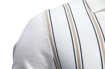 AIOPESON Knitted Short Sleeve Polo PSD8040 - BundleWear