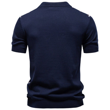 AIOPESON Knitted Short Sleeve Polo PSD8040 - BundleWear