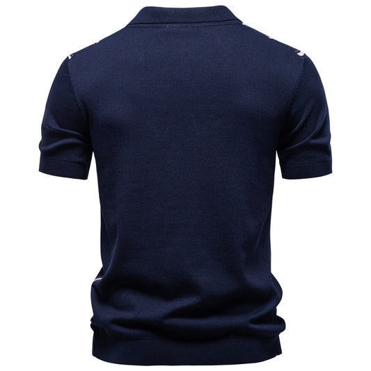 AIOPESON Knitted Short Sleeve Polo PSD8040 - BundleWear