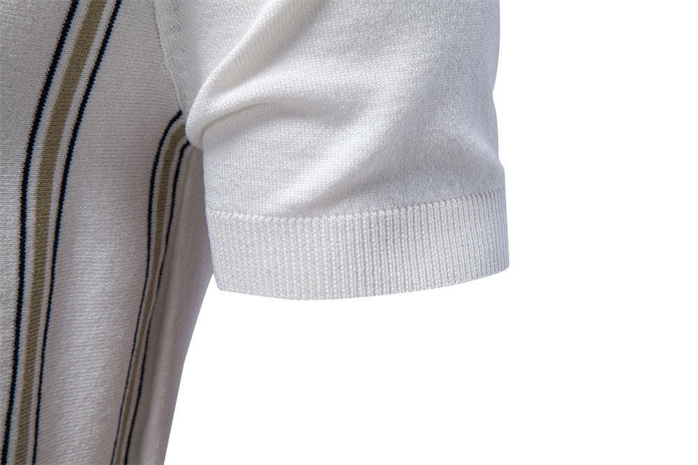 AIOPESON Knitted Short Sleeve Polo PSD8040 - BundleWear