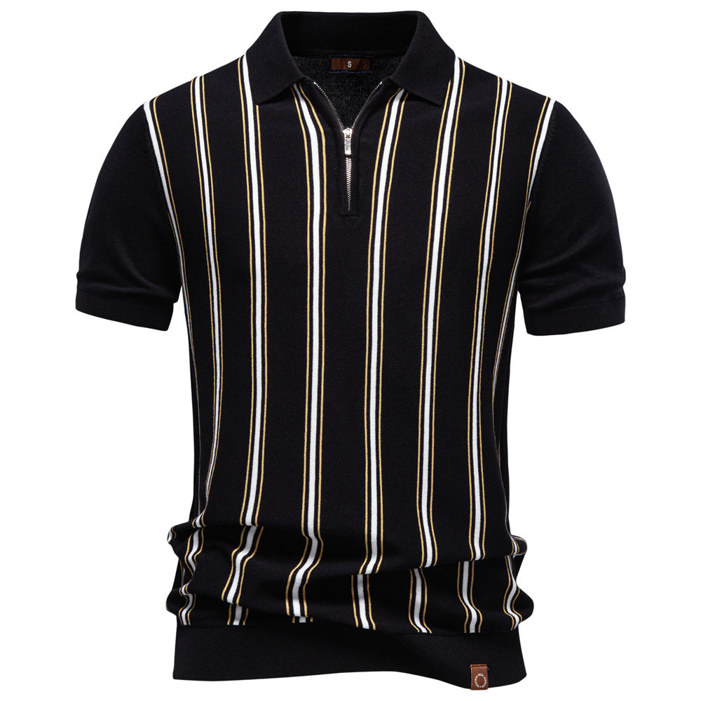 AIOPESON Knitted Short Sleeve Polo PSD8040 - BundleWear