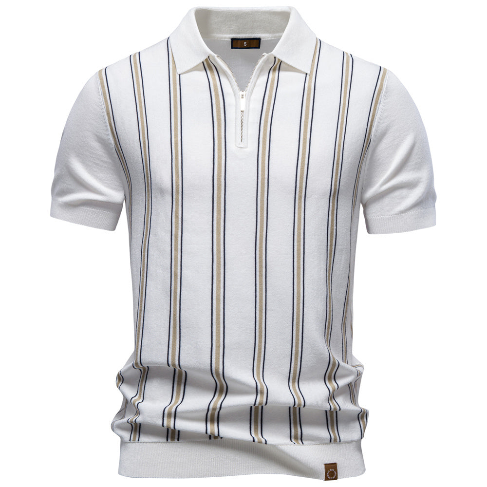 AIOPESON Knitted Short Sleeve Polo PSD8040 - BundleWear