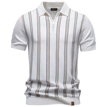 AIOPESON Knitted Short Sleeve Polo PSD8040 - BundleWear