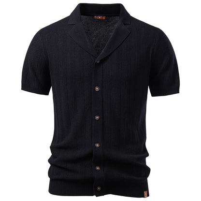 AIOPESON Knitted Short Sleeve Polo PSD8063 - BundleWear