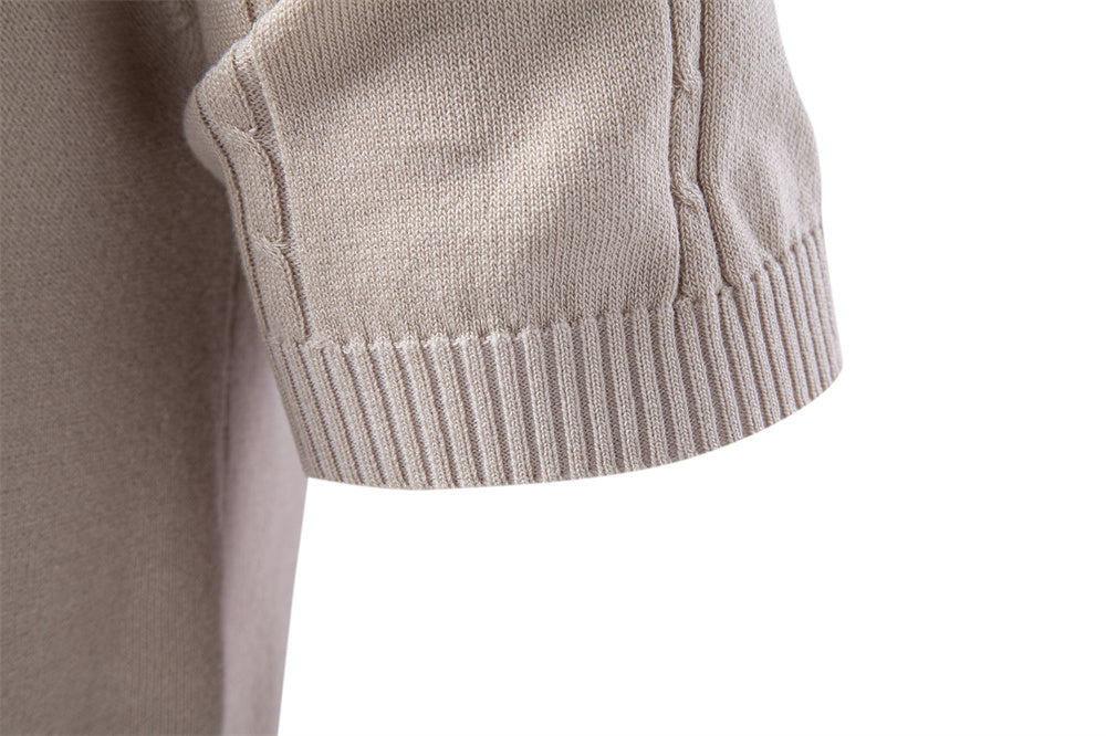 AIOPESON Knitted Short Sleeve Polo PSD8065 - BundleWear
