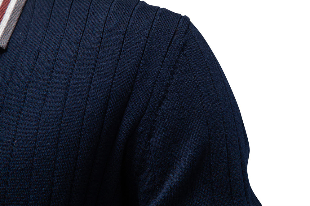 AIOPESON Knitted Short Sleeve Polo PSM8502 - BundleWear