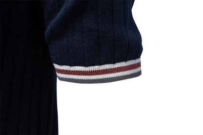 AIOPESON Knitted Short Sleeve Polo PSM8502 - BundleWear