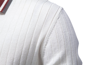 AIOPESON Knitted Short Sleeve Polo PSM8502 - BundleWear