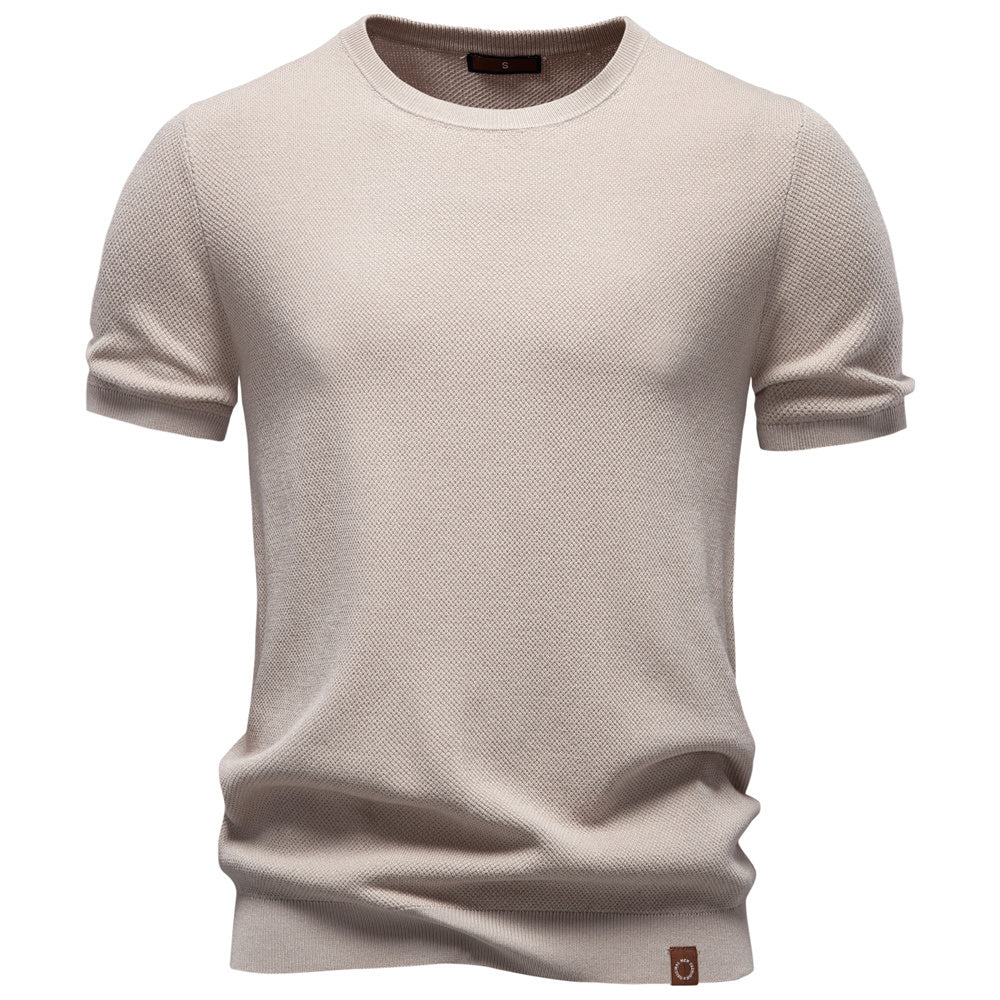 AIOPESON Knitted Short Sleeve T-Shirt PSD8000 - BundleWear