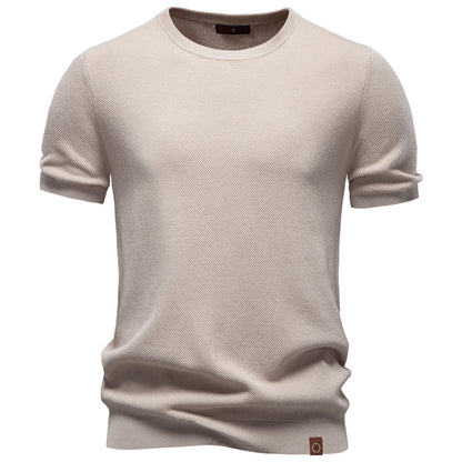AIOPESON Knitted Short Sleeve T-Shirt PSD8000 - BundleWear