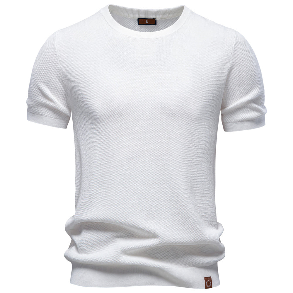 AIOPESON Knitted Short Sleeve T-Shirt PSD8000 - BundleWear