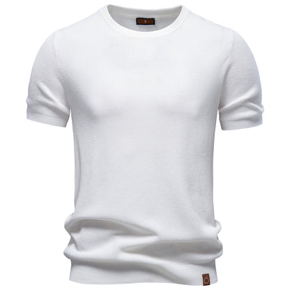 AIOPESON Knitted Short Sleeve T-Shirt PSD8000 - BundleWear