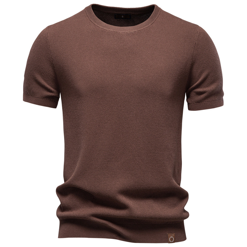 AIOPESON Knitted Short Sleeve T-Shirt PSD8000 - BundleWear