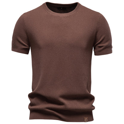 AIOPESON Knitted Short Sleeve T-Shirt PSD8000 - BundleWear