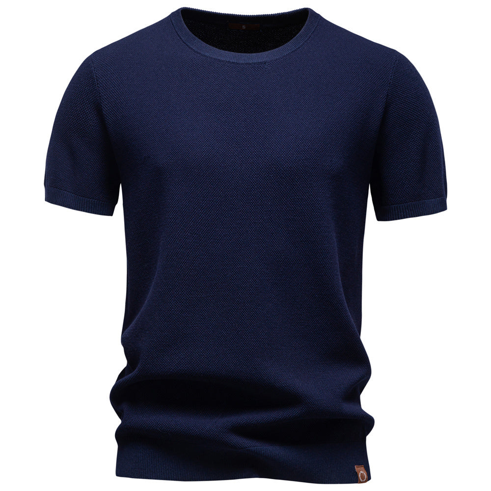 AIOPESON Knitted Short Sleeve T-Shirt PSD8000 - BundleWear