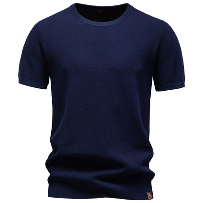 AIOPESON Knitted Short Sleeve T-Shirt PSD8000 - BundleWear