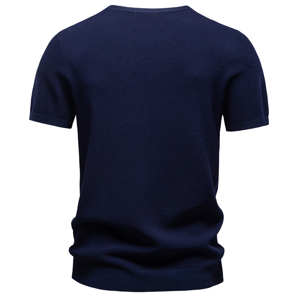 AIOPESON Knitted Short Sleeve T-Shirt PSD8000 - BundleWear