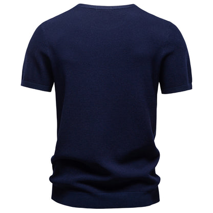 AIOPESON Knitted Short Sleeve T-Shirt PSD8000 - BundleWear