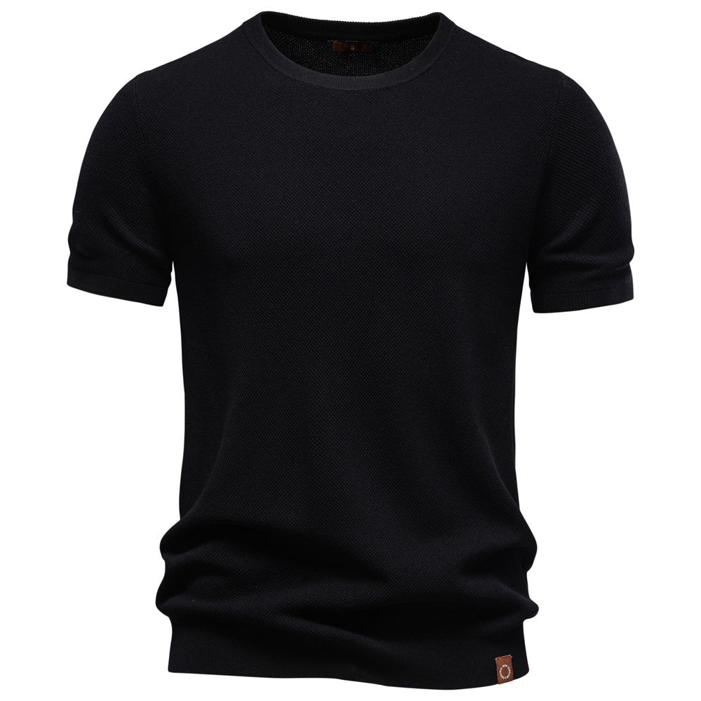 AIOPESON Knitted Short Sleeve T-Shirt PSD8000 - BundleWear